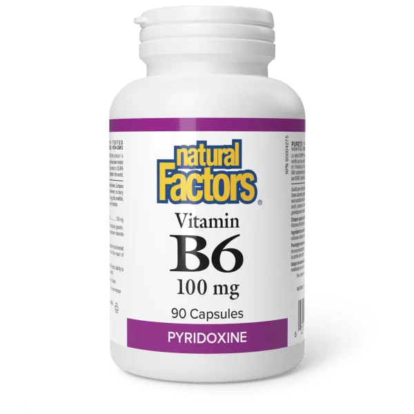 Natural Factors Vitamin B6 Pyridoxine 100mg 90 Caps