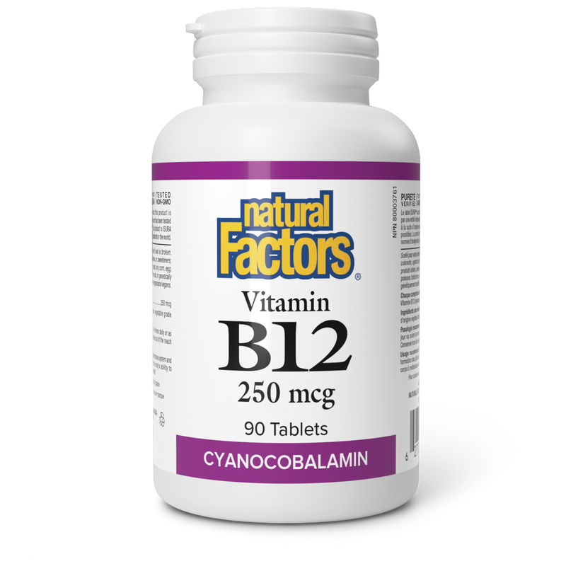 Natural Factors Vitamin B12  250mcg 90 Tabs
