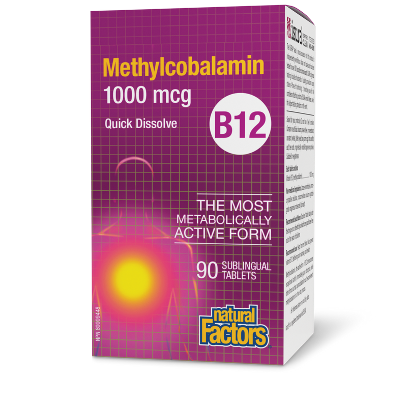 Natural Factors B12 1000mcg Methylcobalamin 90 Tabs