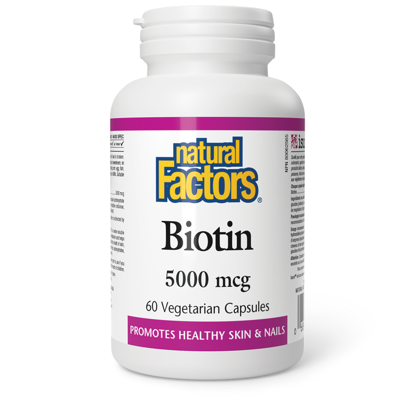 Natural Factors Biotin 5000mcg 60 Veggie Caps