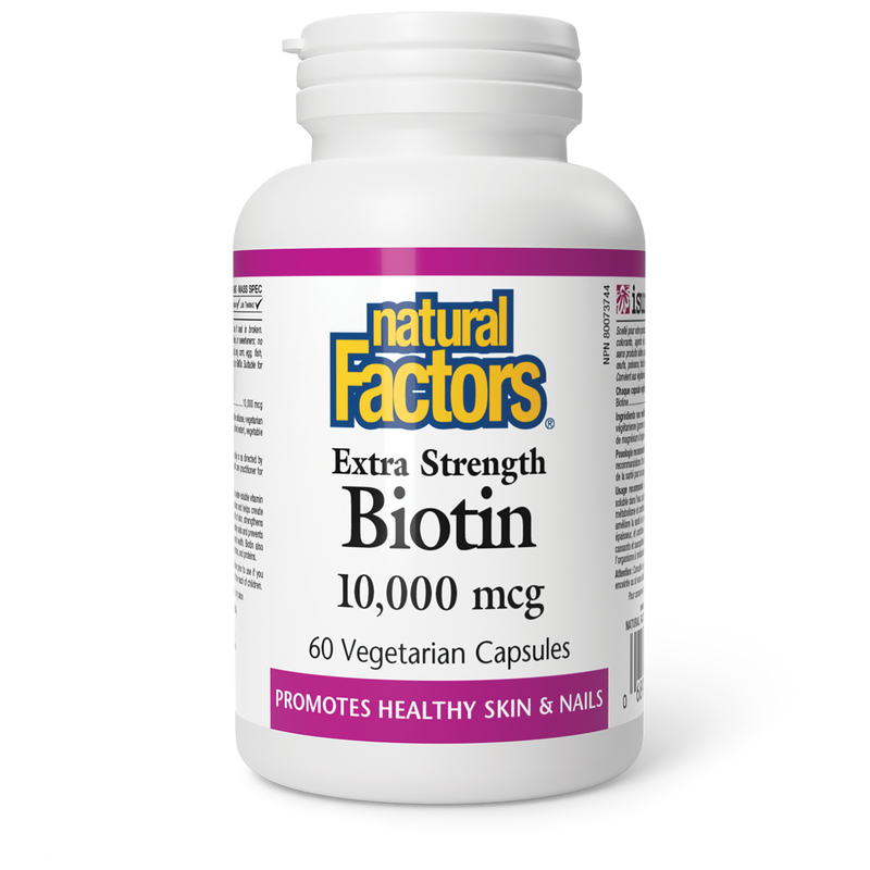 Natural Factors Extra Strength Biotin 10,000mcg 60 Veggie Caps