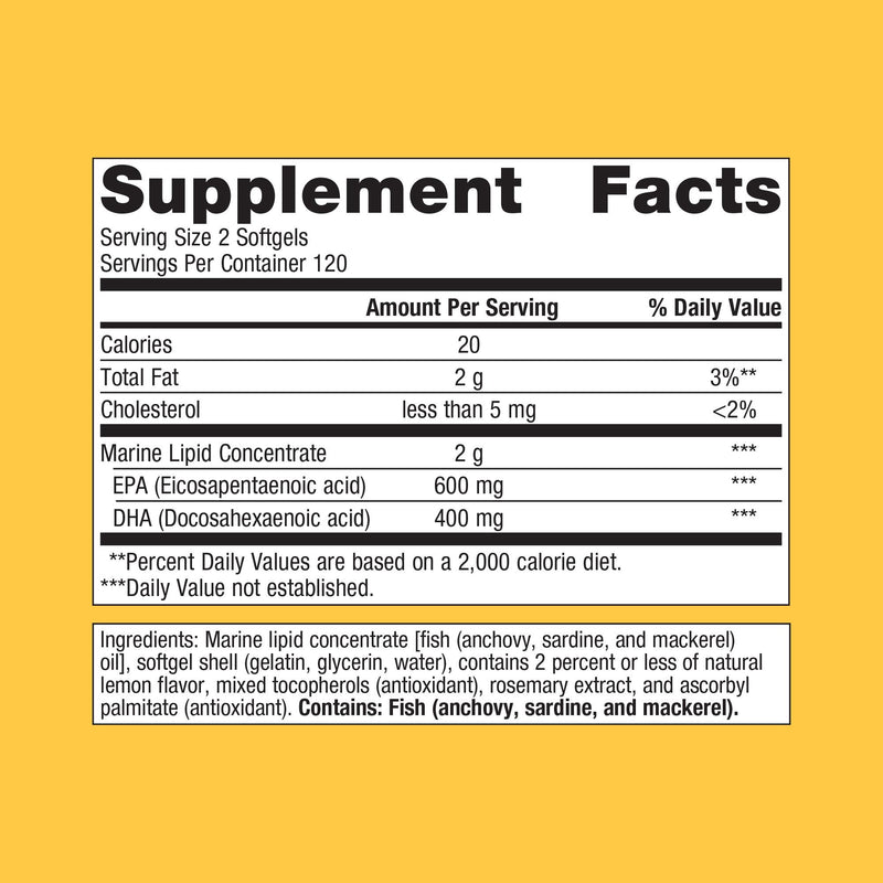 Metagenics OmegaGenics EPA-DHA 500 240 Softgels(lemon flavour)