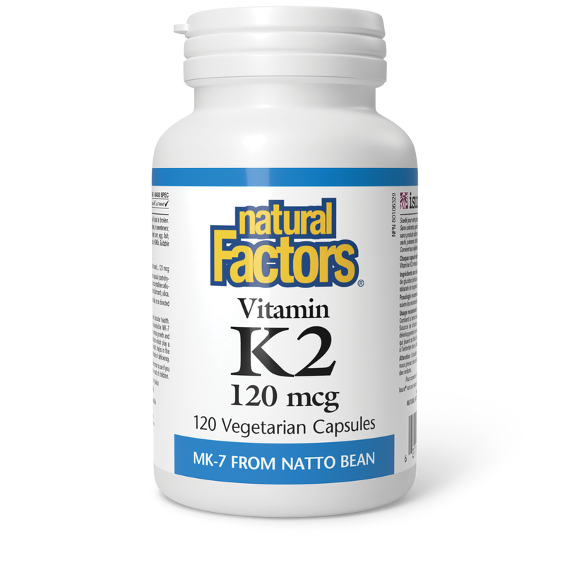Natural Factors Vitamin K2 120mcg 120 Veggie Caps