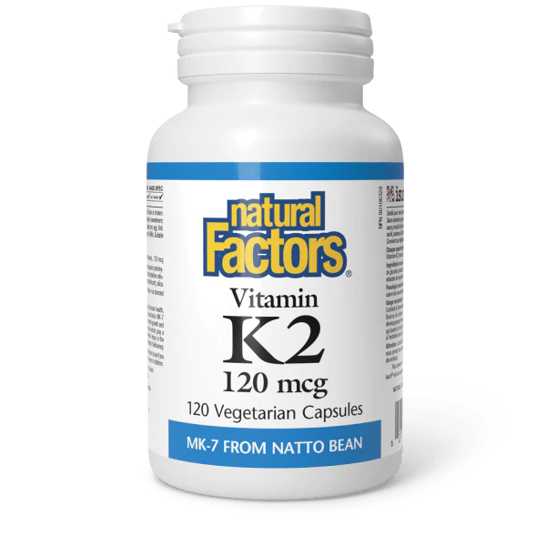 Natural Factors Vitamin K2 120mcg 120 Veggie Caps