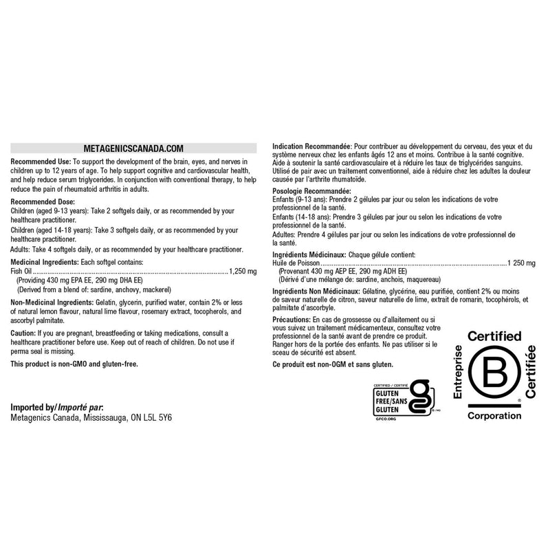 Metagenics OmegaGenics EPA-DHA 720 60 Softgels