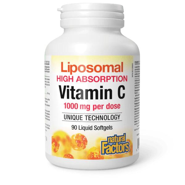 Natural Factors High Absorption Liposomal Vitamin C 1000 mg 90 Liquid Softgels