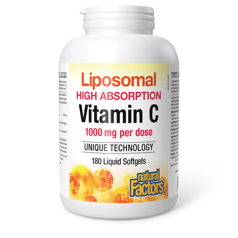 Natural Factors Liposomal Vitamin C 1000 mg · High Absorption, 180 Liquid Softgels