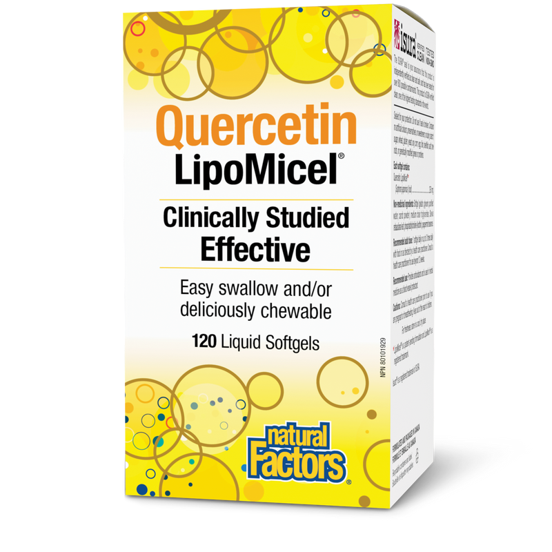 Natural Factors Quercetin LipoMicel Matrix 120 Liquid Softgels