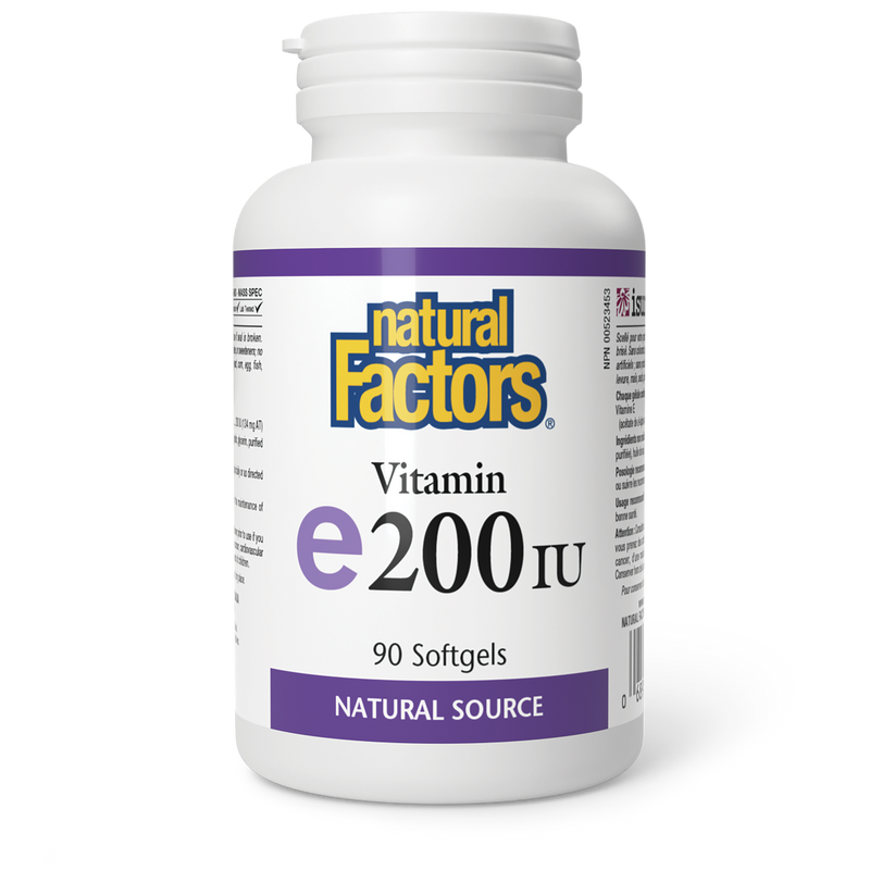 Natural Factors Vitamin E 200 IU 90 Softgels