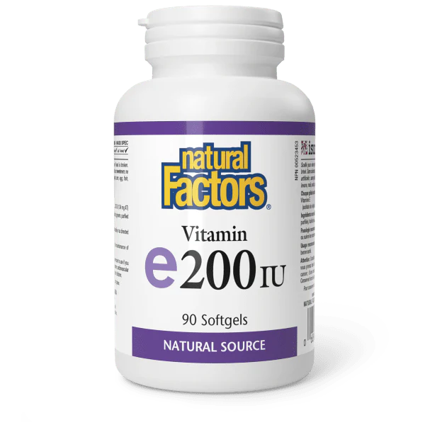 Natural Factors Vitamin E 200 IU 90 Softgels