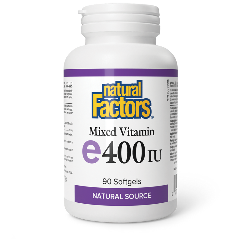 Natural Factors Mixed Vitamin E 400IU 90 Softgels