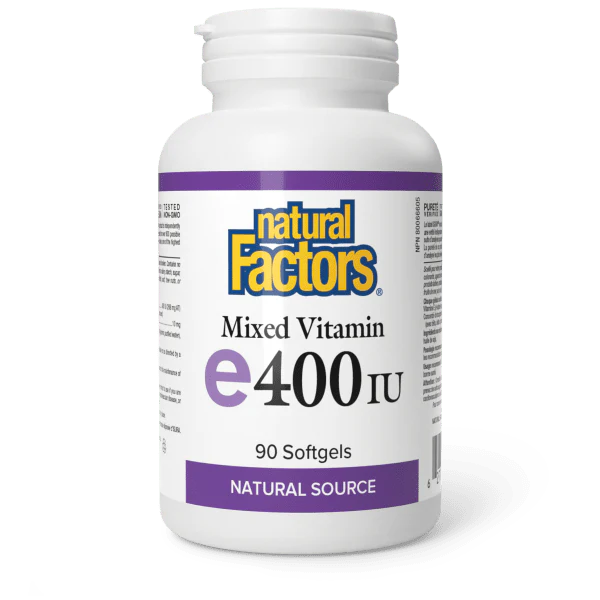 Natural Factors Mixed Vitamin E 400IU 90 Softgels