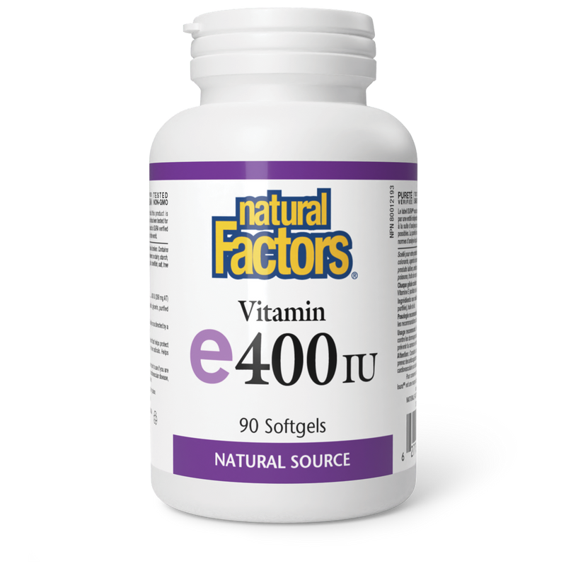 Natural Factors Vitamin E 400 IU 90 Softgels