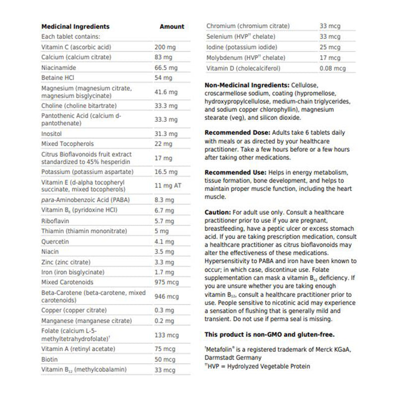 Metagenics Multigenics 180 Tabs