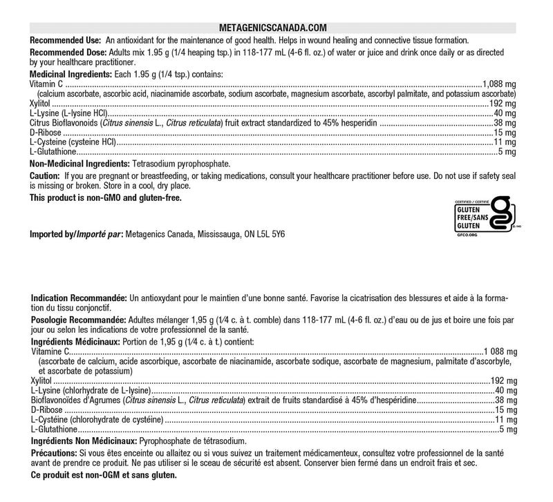 Metagenics Ultra C Powder 238g