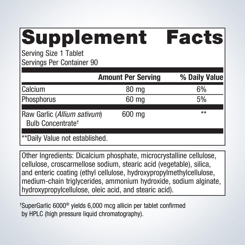 Metagenics SuperGarlic 6000 - 90 Tablets