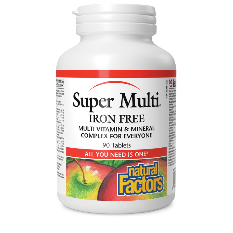 Natural Factors Super Multi Iron Free 90 Tabs