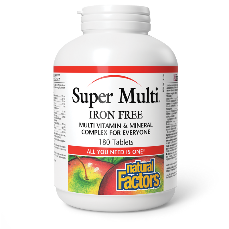 Natural Factors Super Multi Iron Free 180 Tabs