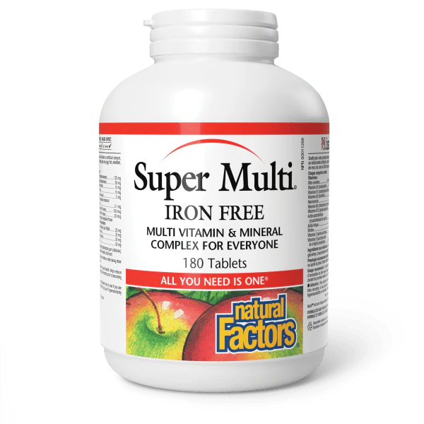 Natural Factors Super Multi Iron Free 180 Tabs