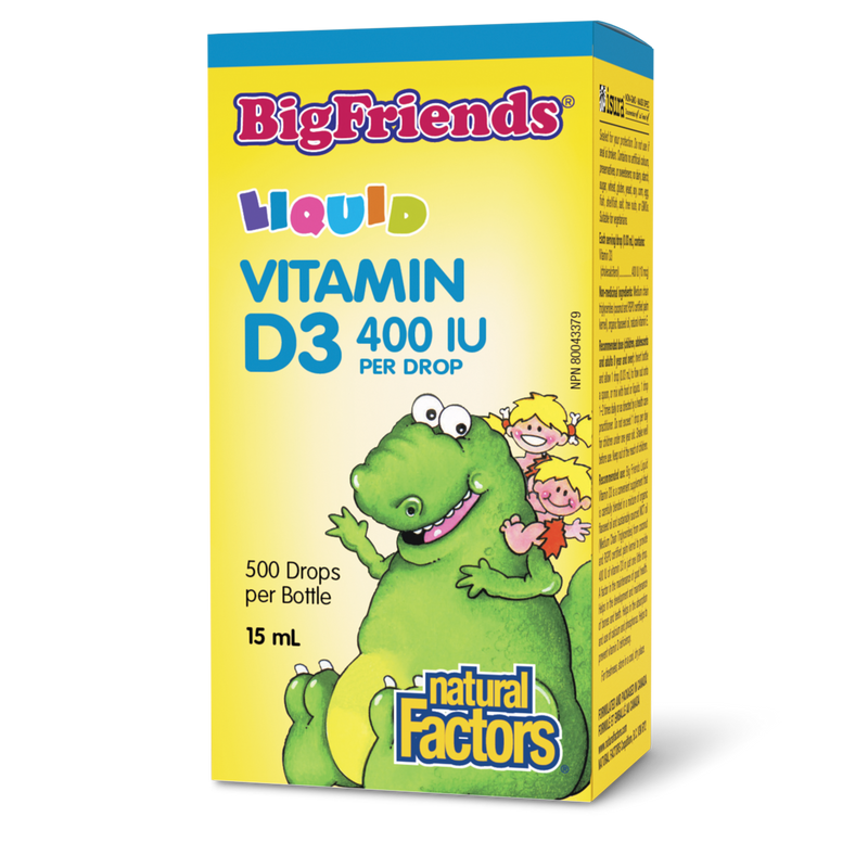 Natural Factors Big Friends Vitamin D3 Liquid 400 IU 15ml