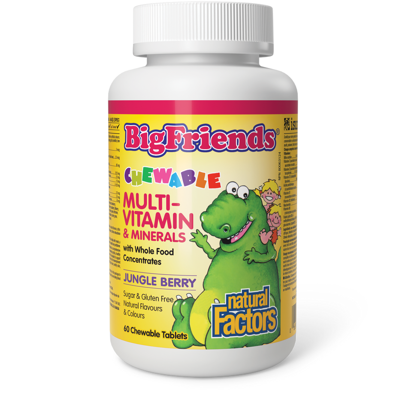 Natural Factors Big Friends Jungle Berry Multi-Vitamin 60 Chewable Tabs