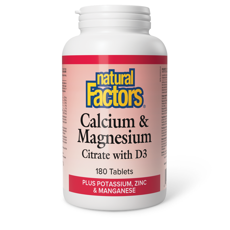 Natural Factors Calcium & Magnesium Citrate With D 250MG 180 Tabs