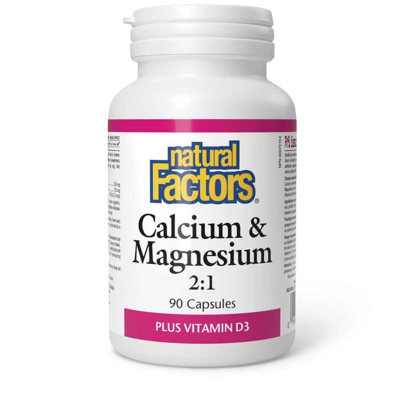 Natural Factors - Calcium Magnesium With Vitamin D3, 90 Capsules