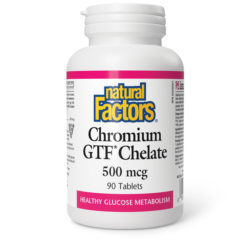 Natural Factors Chromium GTF Chelate 500mcg 90 Tabs