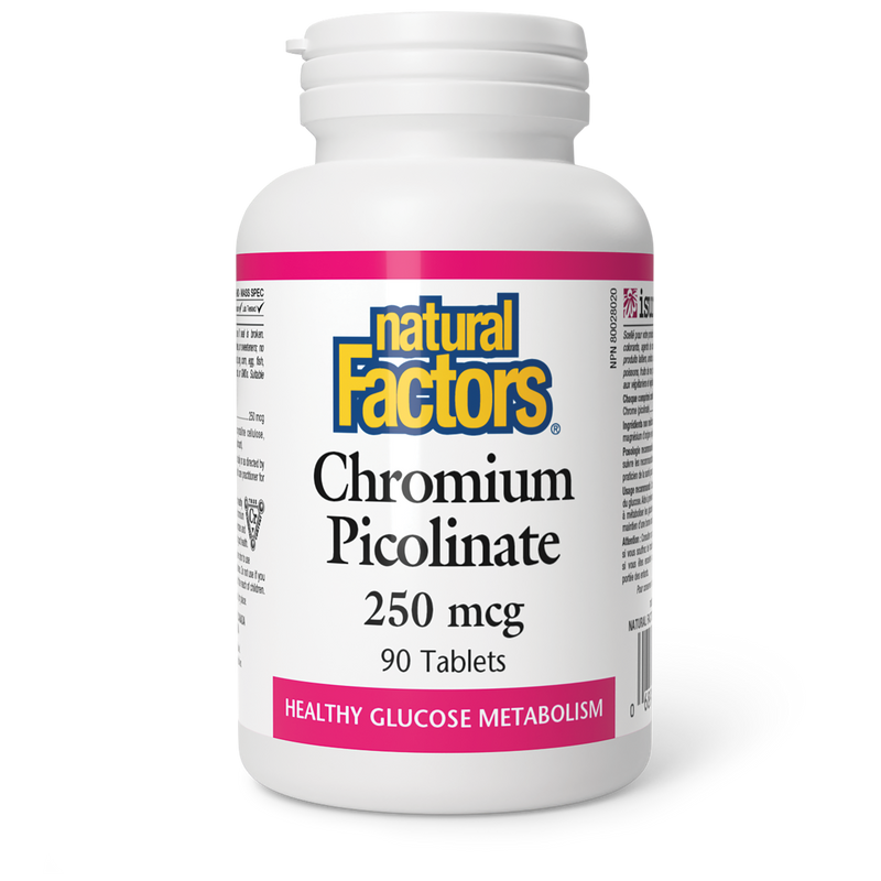 Natural Factors Chromium Picolinate 250mcg 90 Tabs