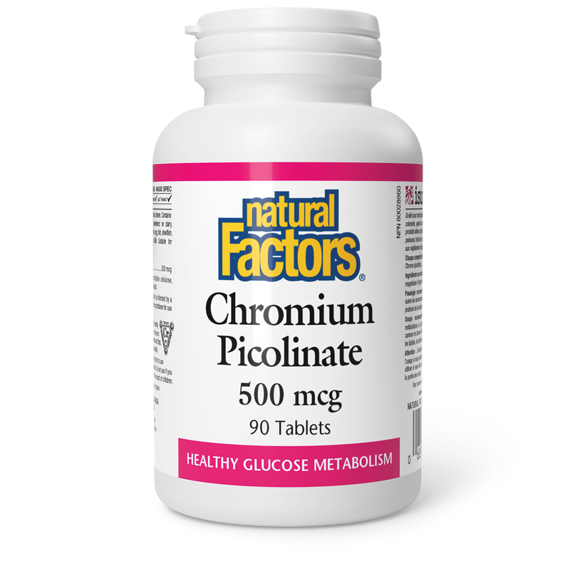 Natural Factors Chromium Picolinate 500mcg 90 Tabs