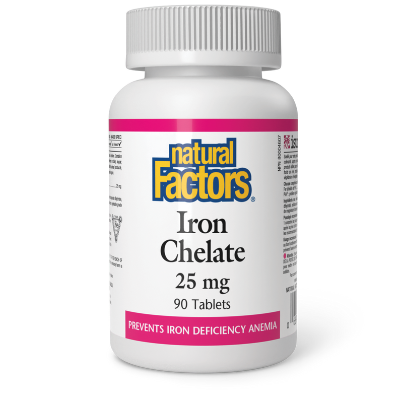 Natural Factors Iron Chelate 25mg 90 Tabs