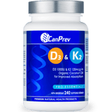 CanPrev D3 + K2 with Organic Coconut Oil Base 120/240 Softgels Vitamins - Vitamin D at Village Vitamin Store