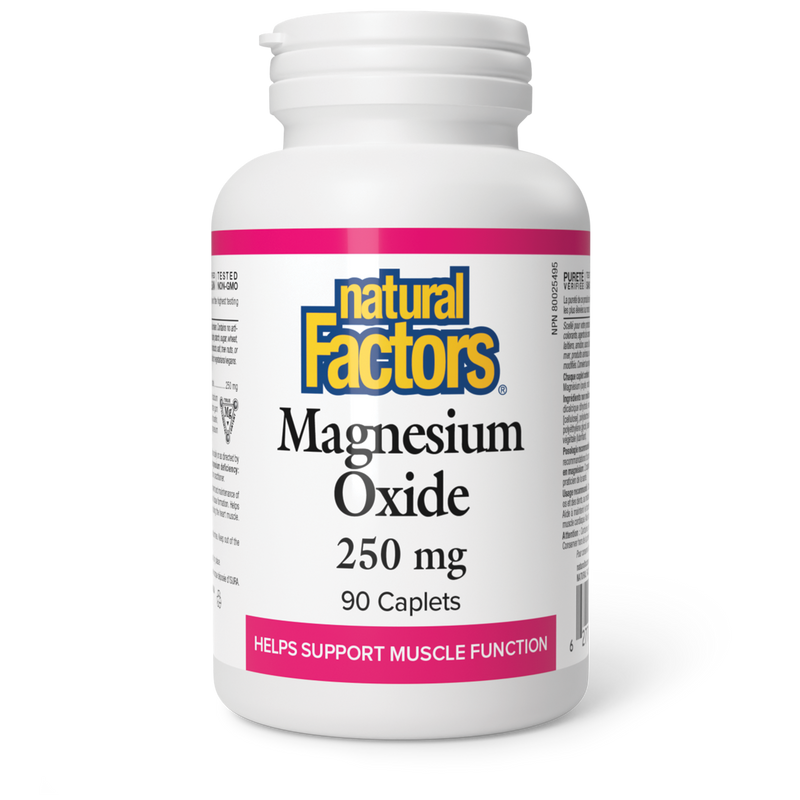 Natural Factors Magnesium Oxide 250mg 90 Caplets