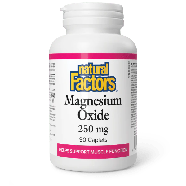 Natural Factors Magnesium Oxide 250mg 90 Caplets