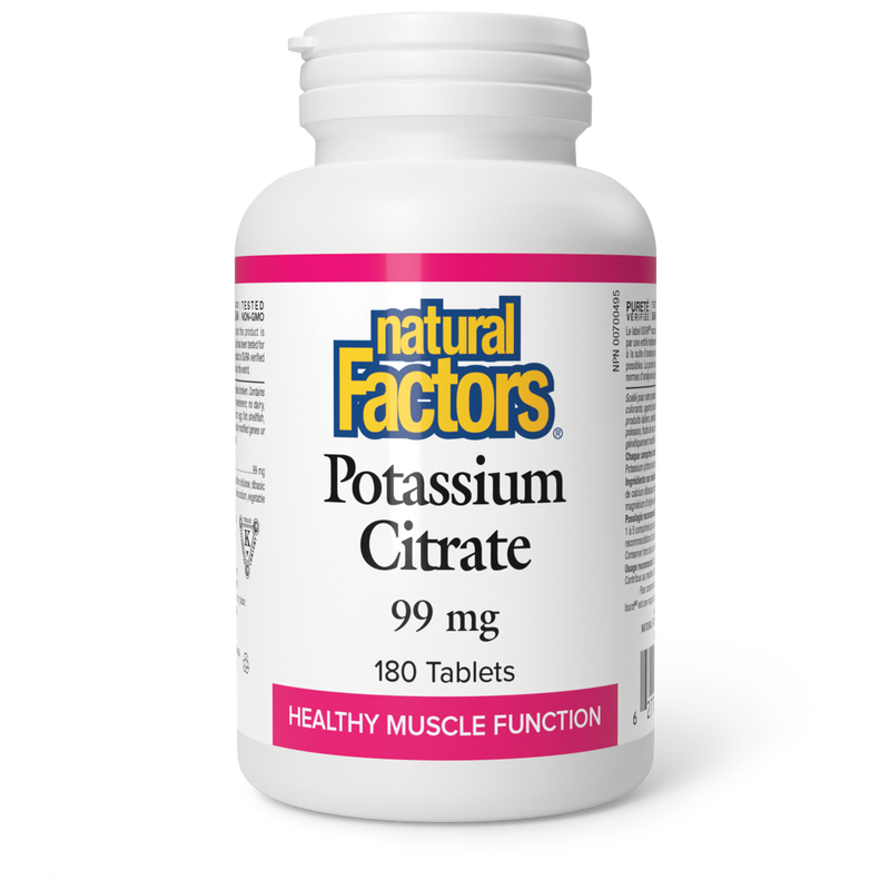Natural Factors Potassium Citrate 99mg 180 Tabs