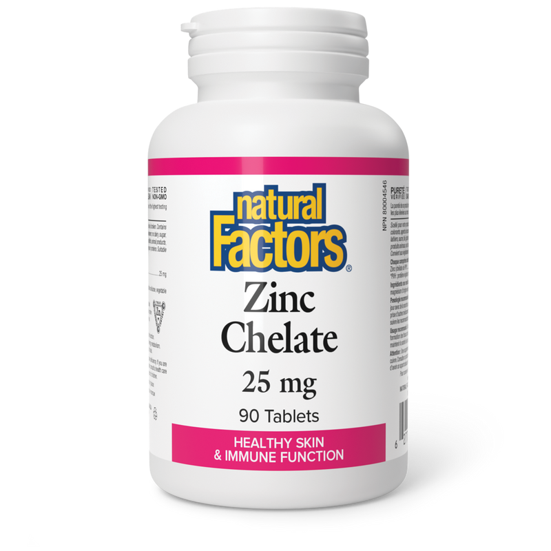Natural Factors Zinc Chelate 25mg 90 Tabs