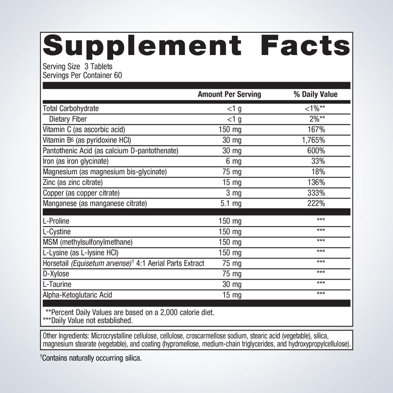 Metagenics Collagenics 180 Tablets