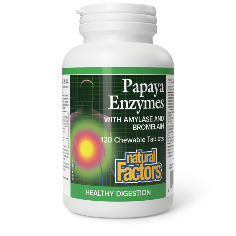 Natural Factors Papaya Enzyme 120 Chewable Tabs