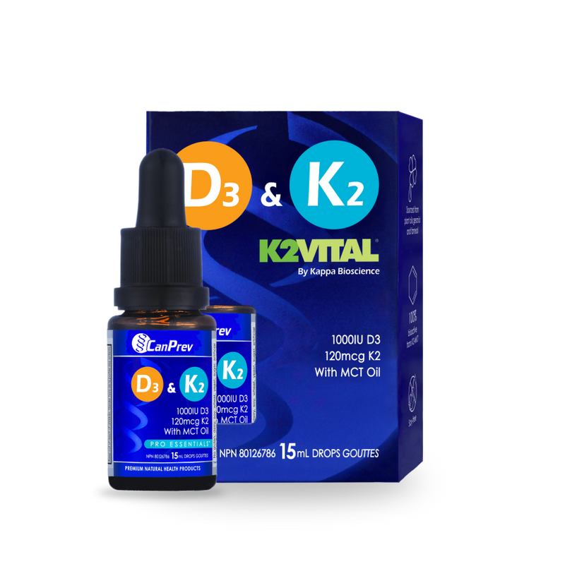 CanPrev D3 & K2 Drops MCT oil base 15ml