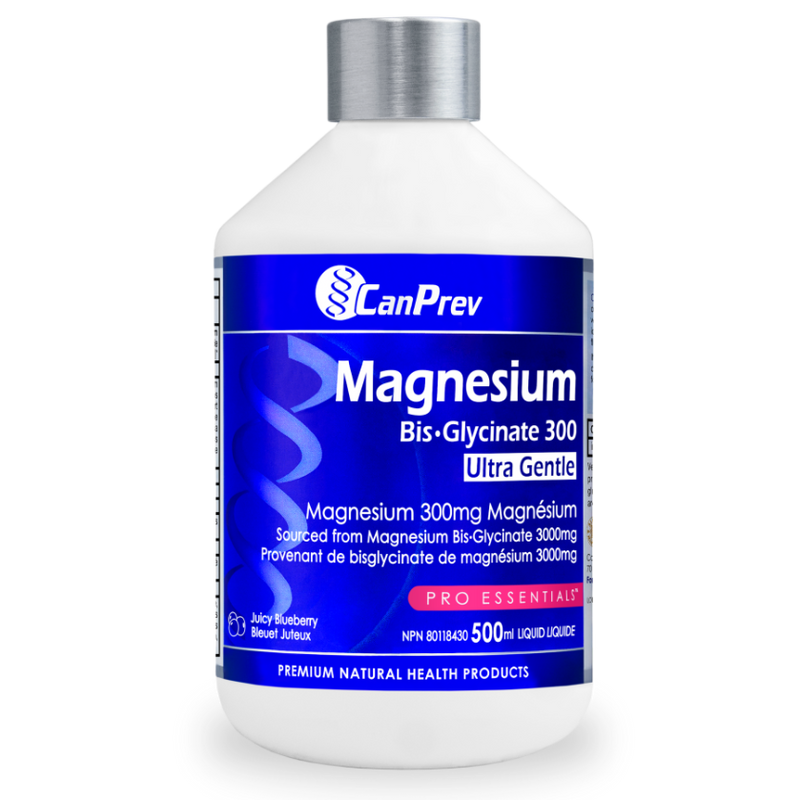 Canprev Magnesium Bis·Glycinate 300 Ultra Gentle Liquid 500ml – Juicy Blueberry