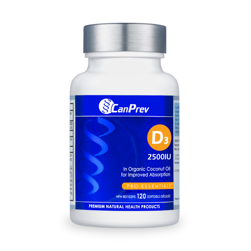 CanPrev Vitamin D3 2500 IU 120 Softgels