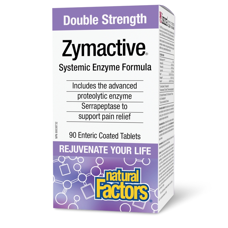 Natural Factors Zymactive Double Strength 90 Enteric Coated Tabs