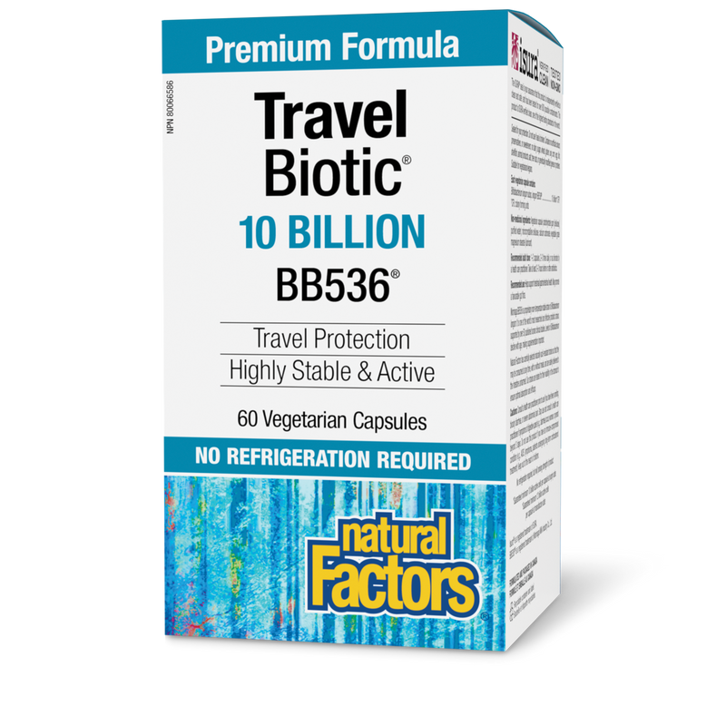 Natural Factors Travel Biotic BB536 10 Billion 60 Veggie Caps