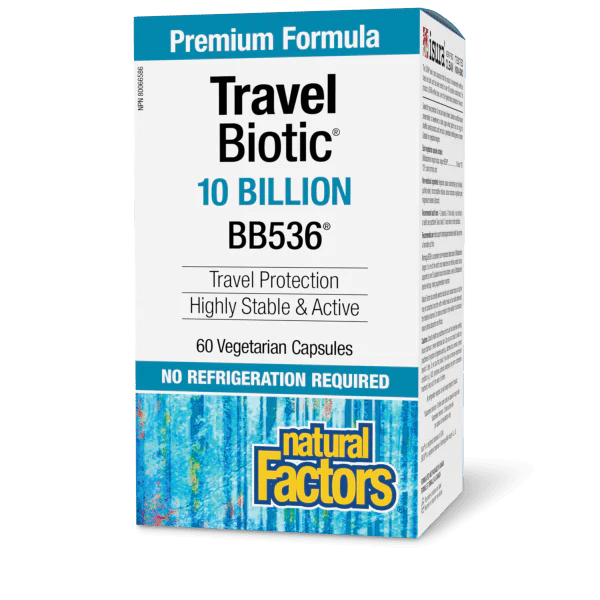 Natural Factors Travel Biotic BB536 10 Billion 60 Veggie Caps