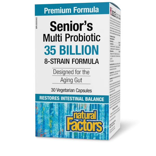 Natural Factors Seniors Multi Probiotic 35 Billion 30 Veggie Caps