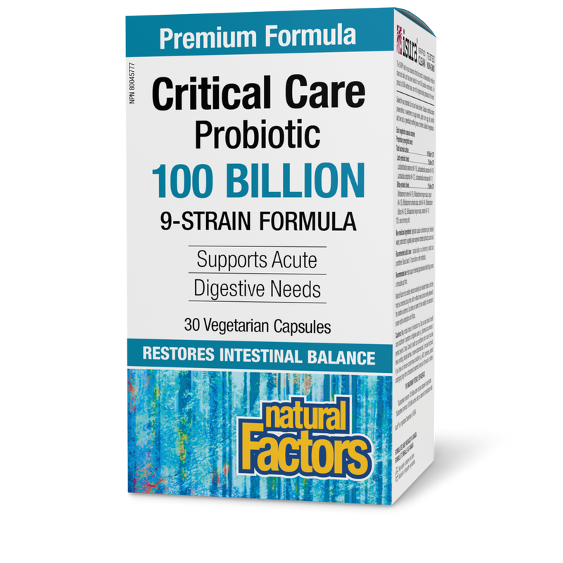Natural Factors Critical Care Probiotic 100 Billion 30 Veggie Caps