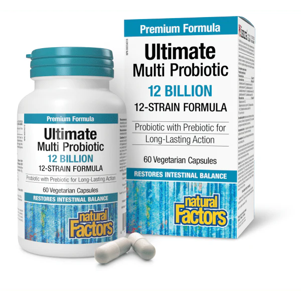 Natural Factors Ultimate Multi Probiotic 12 Billion 60 Veggie Caps