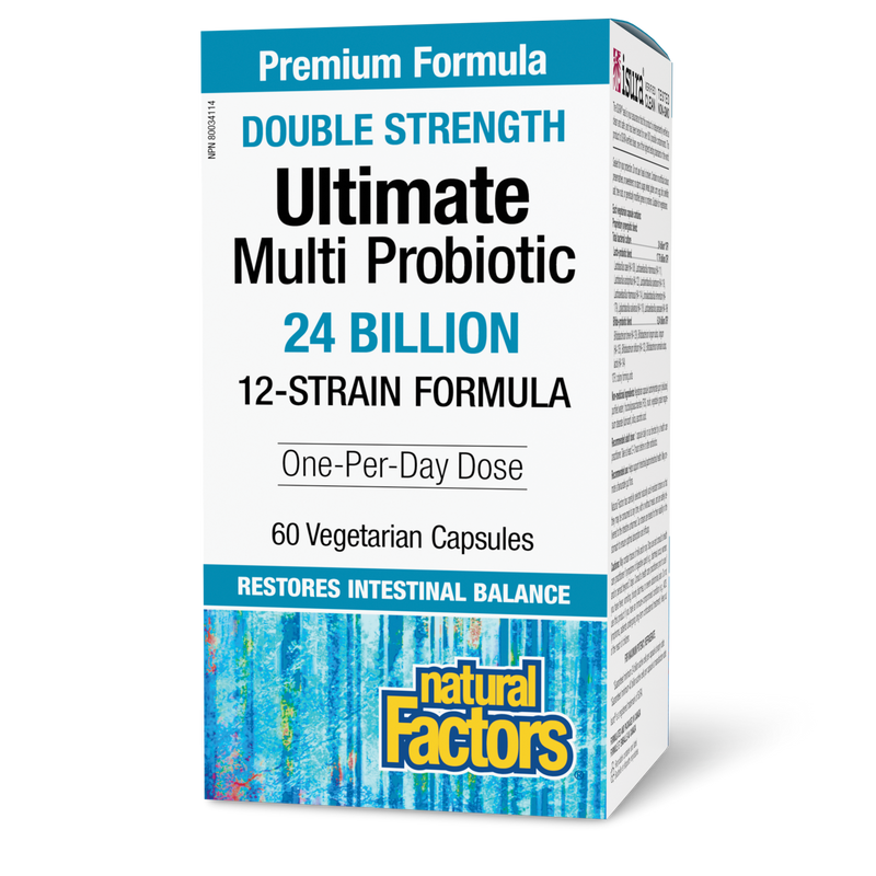 Natural Factors Double Strength Ultimate Multi Probiotic 24 Billion 60 Veggie Caps