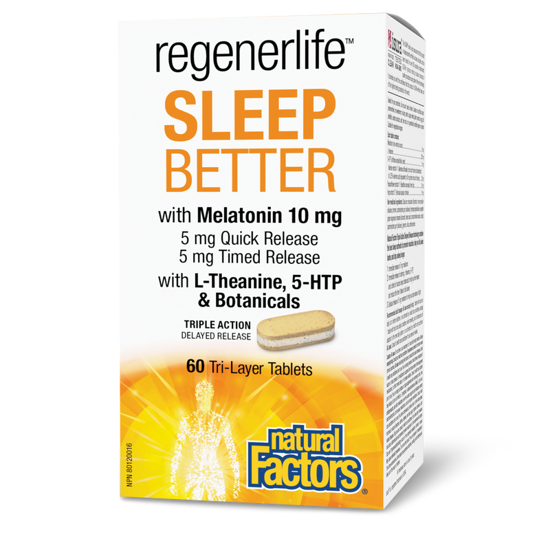 Natural Factors RegenerLife Sleep Better Tri-Layered 60 tablets
