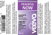 Veeva Essential Oil Roll-On enhanced with flower essences - Peaceful NOW 9.5 ml Essential Oils at Village Vitamin Store